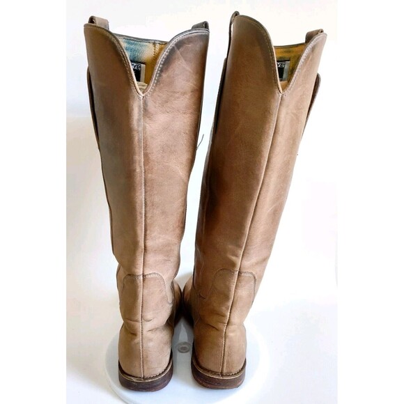 Frye Womens Paige Camel Tan Leather Knee High Riding Boots Size 7 B 77534 Preppy - Picture 3 of 12